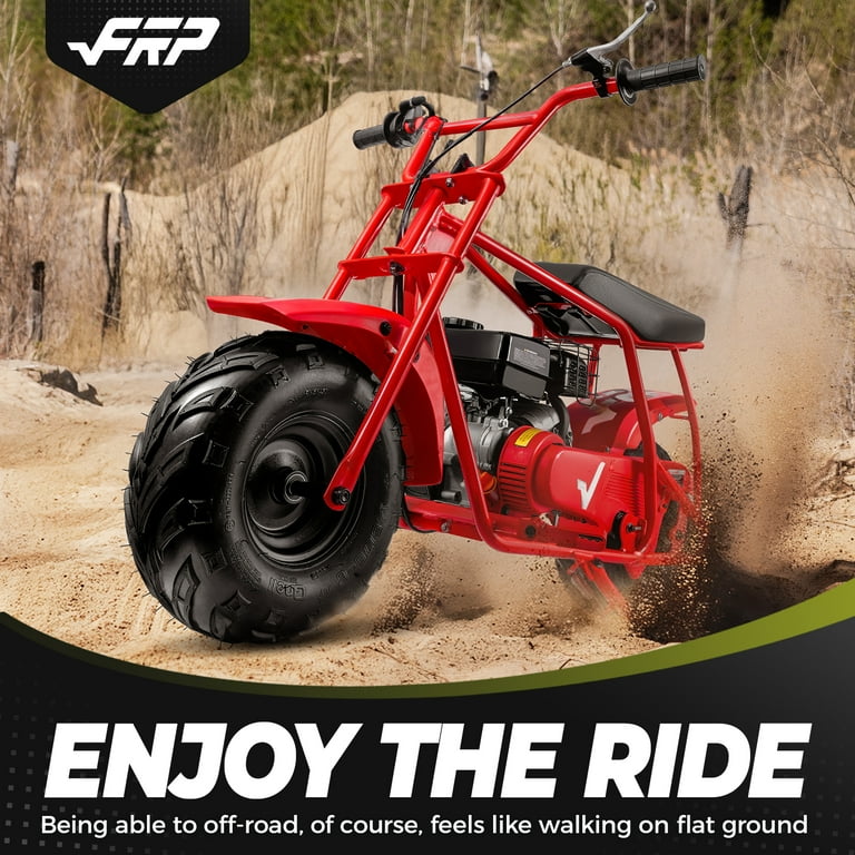 FRP 99cc Gas Powered Mini Dirt Bike, 28MPH Off-Road Motorcycle for