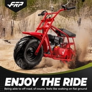 FRP GMB100 Mini Bike 99cc 4-Stroke Gas Powered Mini Dirt Bike for Teens and Adults, 28MPH Off-Road Motorcycle with Rear Suspension, Rear Disc Brake – Black