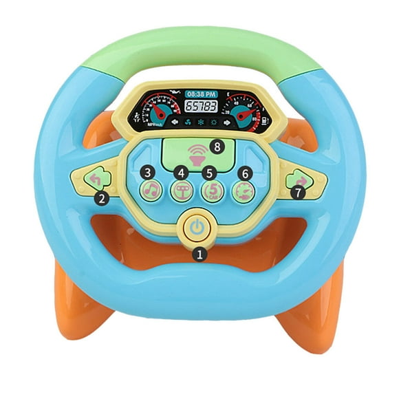 Weiweiguan Simulation Car Steering Wheel Toy Kids Cartoon Driving Toy Educational Toy