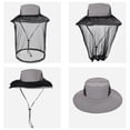thumbnail image 3 of Filet de Visage pour Protéger la Tête Chapeau de Pêche Camping - Gris, 3 of 8