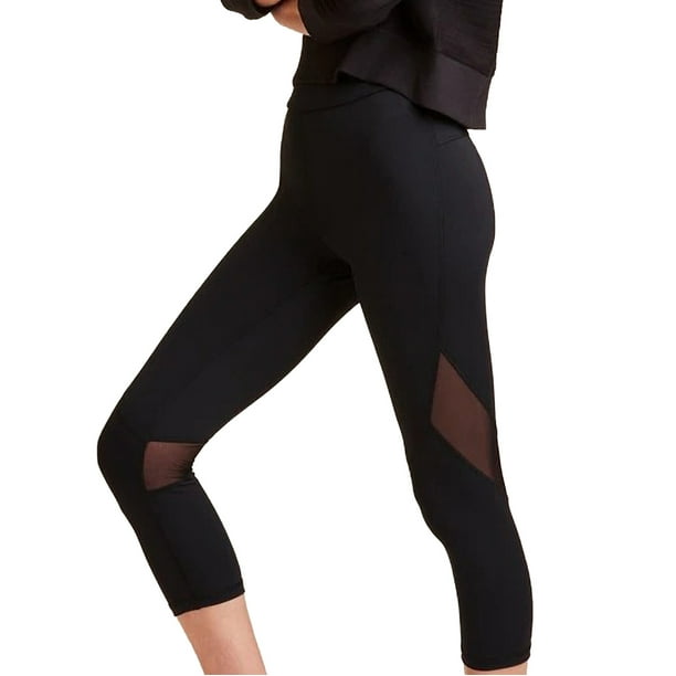 EQWLJWE Yoga Pants for Women Mesh Stitching Capris High Elastic Exercise  Yoga Pants Running Fitness DancePants