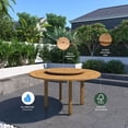 thumbnail image 3 of Amazonia Rome 9 Pieces Lazy Susan Teak Finish Round Patio Dining Set, Seating Capacity: 8, 3 of 10
