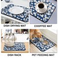 thumbnail image 3 of 2 Pack Washable Rubber Daisy Cute Floral Dish Drying Mats for Kitchen Counter Home Large Coffee Bar Pad Accessories and Decor for Utensils Stemware (2pcs 18''x24''+19.5''x12''), 3 of 3