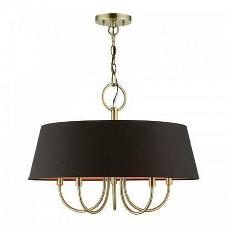 5 Light Pendant in Transitional Style-17.5 inches Tall and 23 inches Wide-Antique Brass Finish Bailey Street Home 218-Bel-4615533