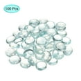 thumbnail image 3 of Uxcell Decorative Flat Glass Marbles 17-19mm Rock Vase Filler Clear for Fish Tank Table Scatter Decor, 100Pcs, 3 of 5