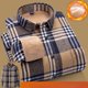 thumbnail image 5 of Blusa y camisa de manga larga con cuello vuelto para hombre, estilo informal, de talla grande, a la moda, con bolsillos de polar, con solapa y botones, de poliéster, 5 of 5