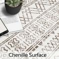 thumbnail image 2 of Yesurprise 9x12ft 1150gsm 100% Polyester Area Rugs - Chenille B Wash, Printed Carpet, Boho Style, Beige Brown Tone, 2 of 7