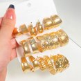 thumbnail image 1 of Golden personality, unique texture, versatile earrings, creative retro C-shaped earrings set, 3-piece set Couple jewelry Valentine's Day gift, 1 of 5