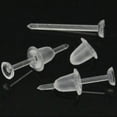 thumbnail image 4 of Funie 50Pcs/Set Unisex Clear Plastic Earring Post Ear Pins Backs DIY Jewelry Accessory, 4 of 6