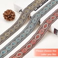 thumbnail image 6 of 1set 3 rolls 3 colors Ethnic style Embroidery Polyester Ribbons Jacquard Ribbon Garment Accessories Floral Pattern Mixed color 1-3/8 inch(34mm) 7m/roll 1roll/color, 6 of 8