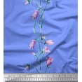 thumbnail image 1 of Soimoi polyester Crepe Fabric Leaves & Wild Flower Print Fabric by Yard 52 Inch Wide, 1 of 1