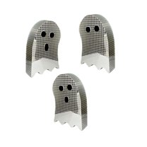 BNNG Halloween Ghost Figurine Acrylic Ghost Sculpture Statue Cute Halloween Decorations Spooky Tiered Tray Decor for Indoor Home Table Centerpieces Party Kitchen Tabletop Shelf