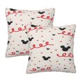 thumbnail image 1 of Fundas de almohada de Mickey Mouse, paquete de 2 fundas de almohada para sofá cama, sala de estar, 22" x 22", 1 of 8