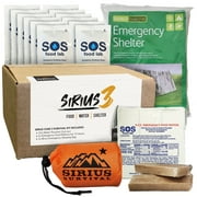 The Sirius 3 Survival Kit & Emergency Preparedness  Food, Water & Shelter for 72 Hours - 5 Year Shelf Life