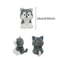 thumbnail image 5 of Rirozkan Dog Plush Toy, Realistic Sitting Siberian Husky Plush, Lifelike Stuffed Dog for Dog Lovers, Soft Cuddle Toy for Home Decor, Gifts and Relaxation, Gray, 5 of 7