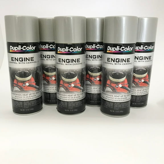 Duplicolor DE1615-6 Pack Aluminum Engine Enamel Paint with Ceramic 12 oz