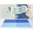 thumbnail image 5 of REGALWOVEN Placemats Set of 8, Placemats for Kitchen Dining Table Decor Washable Heat Resistant Table Placemats Wipeable Place Mat Blue 18*12in, 5 of 7