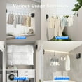 thumbnail image 6 of Retractable Clothesline Indoor, Non-Sagging Outdoor Clothes Line Retracting Heavy Duty Clothes Drying Laundry Line Wall Mounted Stainless Steel Line 4.8m, 6 of 7