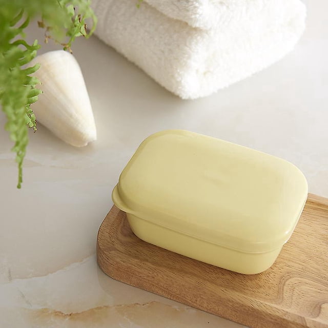 Contenedor de jabón de viaje, 3 piezas (amarillo + verde + azul) Porta jabón portátil con tapa, estuche de jabón para acampar, gimnasio, viajes, caja de jabón para baño