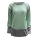 thumbnail image 4 of Blusa de moda para mujer Color sólido Cuello redondo Costura Manga larga Casual Tops Pompotops gfhjh15884, 4 of 5