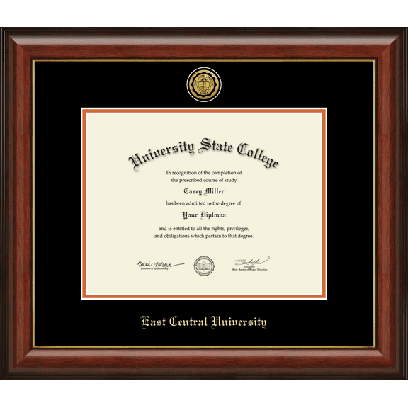 East Central University Diploma Frame, Document Size 11" x 8.5"