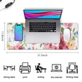 thumbnail image 5 of Long Mouse Pads for Desk,Pioneer Flower Floral Print Pattern Desk Mats on Top Of Desks, Desk Mouse Pad Extra Large with 3mm Non-Slip Base and Stitched Edge for Gaming,Office,Work,Home 31.5"x11.8", 5 of 6