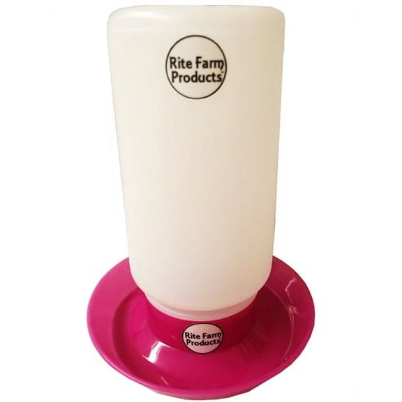 Rite Farm Products Pink 1 Quart Poultry Chicken Chick Drinker