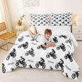 thumbnail image 3 of Manfei Racing Motorcycle Queen Comforter Set,Extreme Speed Games Comforter Sets Queen,White,Reversible,3 Pieces,1 Comforter and 2 Pillowcases, 3 of 7