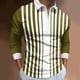 thumbnail image 4 of Gibobby Playera tipo polo hombre Camiseta informal con estampado de otoño para hombre, camiseta de manga larga con cuello vuelto(Amarillo,M), 4 of 5