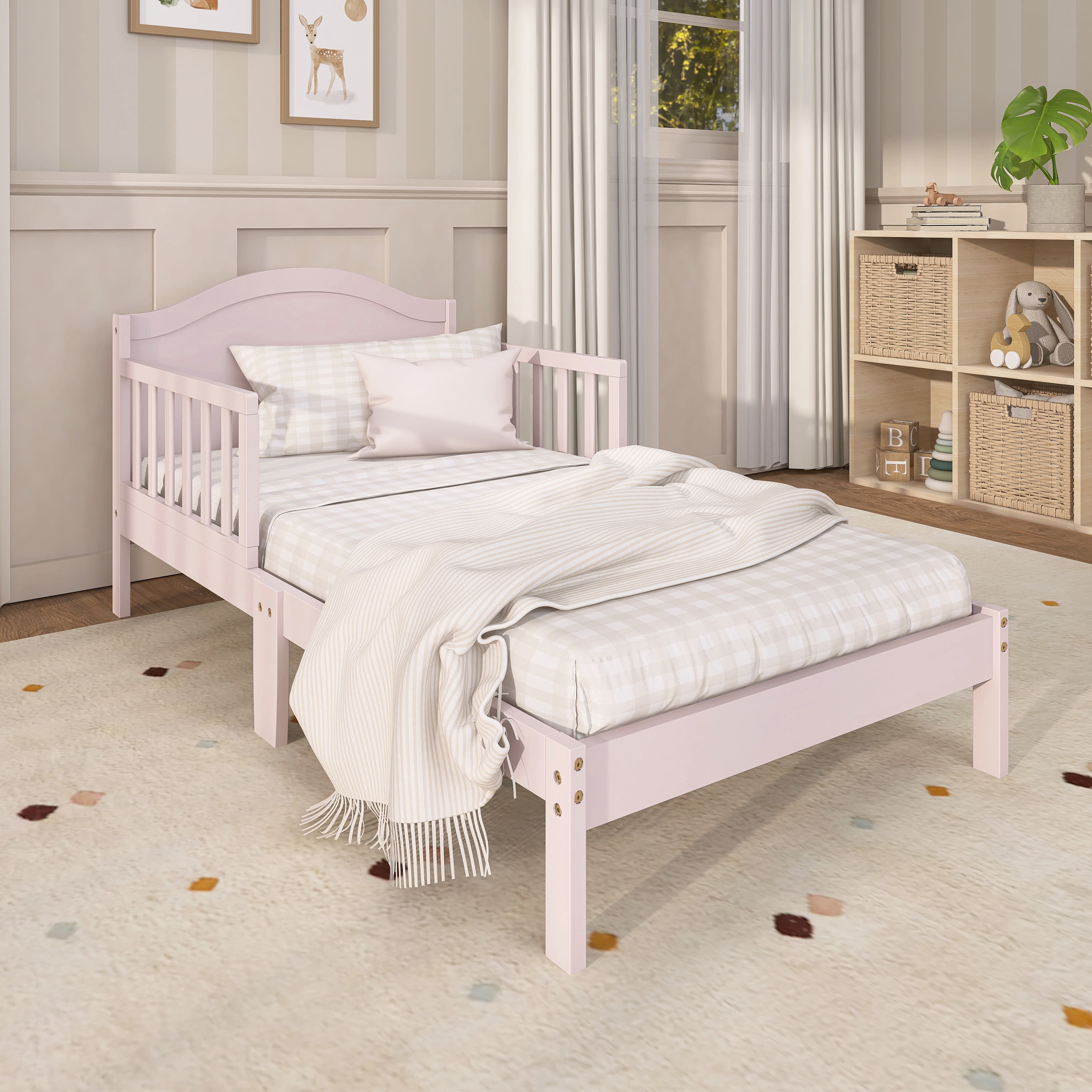 Dream On Me Sydney Toddler Bed, Blush Pink
