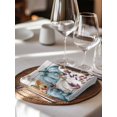 thumbnail image 6 of Orange Blue Pumpkin Fall Cloth Napkins Set of 4 Reusable Dinner Napkins, Thanksgiving Maple Leaf Vintage Cocktail Napkin Washable Table Napkins for Wedding/Holiday Party/Baby Shower 20"x20", 6 of 7