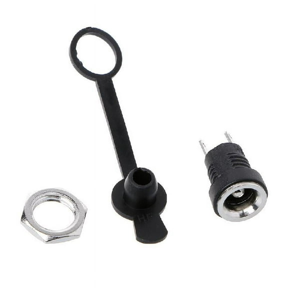 5.5mmx2.5mm Female DC Power Jack Plug Socket Waterproof Panel Mount Connector
