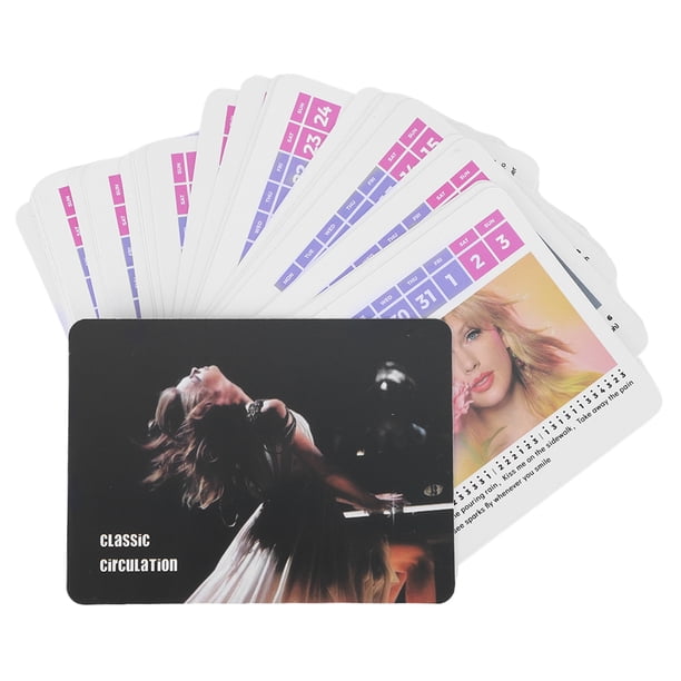 Singer Song Lyrics Cartas Música Tarjetas Calendario Con 27pcs