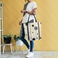 thumbnail image 4 of FORMRS Womens Canvas Tote Bag with Zipper Inner Pocket Shoulder Handbag, Stripes Pattern, 4 of 7