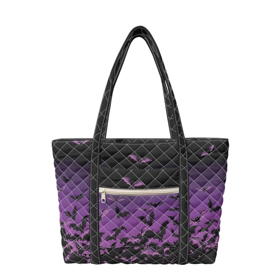 Zhangruoheng Quilted Tote Bag for Women with Top Zip Computer Handbags