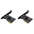 thumbnail image 1 of Tarjeta Expansión PCIE3.0 A USB3.1 ASM3142 10pbs Doble Puerto Tipo C para PC Escritorio, 1 of 9