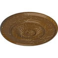 thumbnail image 3 of 41 1/8"OD x 2 1/2"P Large Floral Ceiling Medallion, Hand-Painted Smokey Topaz Crackle, 3 of 6