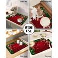 thumbnail image 6 of Christmas Snowflakes Red Dish Drying Mat for Kitchen Counter, Absorbent Quick Dry Coffee Bar Mat Pad Thin Diatomaceous Sink Mat, Winter Xmas Balls Pine Branches Non Slip Dish Drainer Mat 16x18, 6 of 6