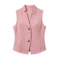 thumbnail image 6 of YVNAURA Womens Knit Waistcoat Sleeveless Button Down Cardigan Summer Loose Fit Tank Top 2026 Lightweight Soft Breathable Ribbed Casual Vests for Women Work Office Outfits, Pink,L, 6 of 6