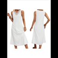 thumbnail image 3 of Vestidos de Verano para Mujer, Informales, Sin Mangas, con Encaje y Escote en V, Vestidos Midi Sin Mangas, Estilo Swing, para Vacaciones y Playa. S, 3 of 7
