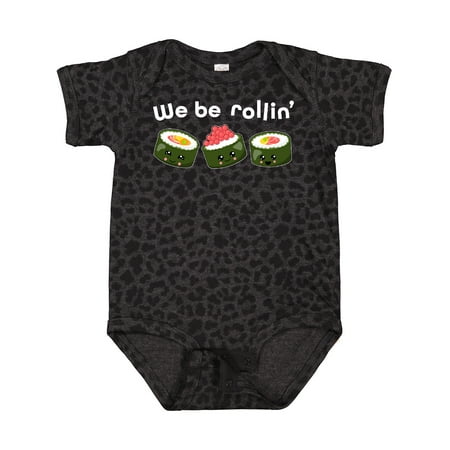 

Inktastic We Be Rollin- Cute Sushi Gift Baby Boy or Baby Girl Bodysuit