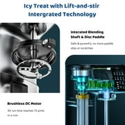 Ice Cream Maker, 11-in-1 Frozen Treat Maker for Gelato, Sorbet, Milkshakes, Mix-ins, 3 pcs 19oz Pints, Brushless Motor, Ice Cream Recipes (Silver)