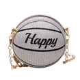thumbnail image 4 of Basketball Shoulder Bag Purse Mini Crossbody Bags with Strap for Casual Shopping Argent, 4 of 8
