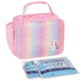 thumbnail image 1 of Bolsa de almuerzo Bagseri Girls con bolsa de hielo aislante con unicornio rosa, 1 of 6