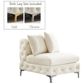 thumbnail image 3 of Meridian Furniture Tremblay Cream Velvet Armless Chair, 3 of 17