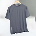 thumbnail image 6 of DeHolifer Men's Workout Shirts Plus Size Quick Dry Athletic Running T-Shirts Lightweight Short Sleeve Sports Gym Tops Dark Gray 4XL, 6 of 8