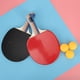 thumbnail image 5 of Raquetas de tenis de mesa, paletas de goma invertidas con 3 pelotas de ping pong (color aleatorio), 2 uds., 5 of 8