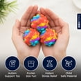 thumbnail image 3 of Push Pop Bubble Balls - 3 Pack of Rainbow Colors Sensory Fidget Toy, Silicone Stress Reliever Toy, Squeeze Sensory Toy, Christmas Gift for Adult Kids - Xmas Best Stocking Stuffers, 3 of 9