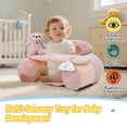 thumbnail image 4 of Inflatable Baby Floor Seat with Removable Cover - Portable Sit & Play Activity Chair for Infants 3-36 Months, Pink, 4 of 8