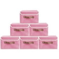 thumbnail image 2 of 6Pcs/Lot Collapsible Storage Box With Lid Linen Fabric Bins Organizer Baskets, 2 of 12